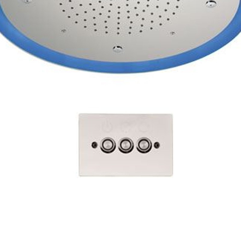 Soffione a soffitto 2 getti con led e diametro di 57 cm Remer 357LM57N Soffione a soffitto 2 getti con led e diametro di 57 cm Remer 357LM57N