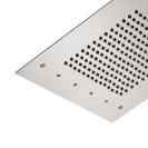 Soffione a soffitto 1 getto 43x43 cm con led in acciaio inox Remer 357RS43W
