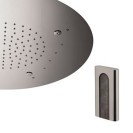 Soffione a soffitto 2 getti con led e diametro di 55 cm Remer 357RM55NW