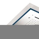 Soffione a soffitto 3 getti 57X57 cm con led e doppia cascata Remer 357LS57N2C