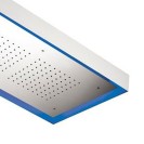 Soffione a soffitto 1 getto 77X47 cm con led in acciaio inox Remer 357LR7747