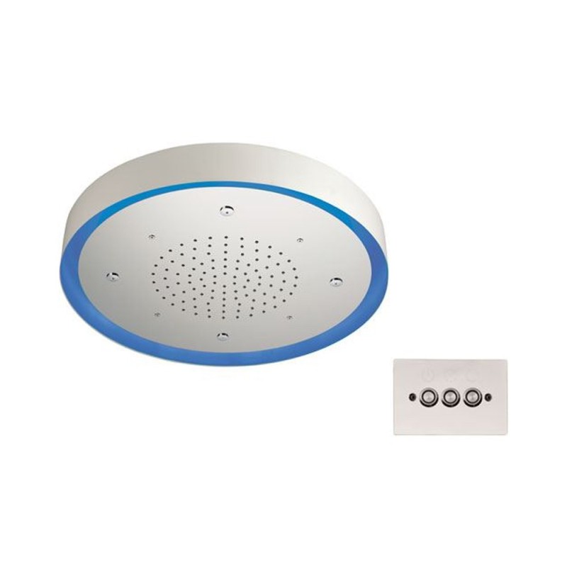 Soffione a soffitto 2 getti con led e diametro di 57 cm Remer 357LM57N Soffione a soffitto 2 getti con led e diametro di 57 cm Remer 357LM57N
