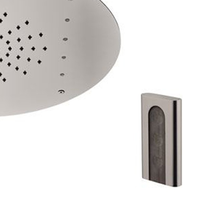 Soffione a soffitto 1 getto con led e diametro di 42 cm Remer 357RM42W