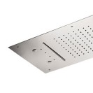 Soffione a soffitto 3 getti 70X40 cm con led e doppia cascata Remer 357RR7040N2CW
