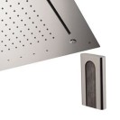 Soffione a soffitto 3 getti 50x50 cm con led in acciaio inox Remer 357RS50NCW Soffione a soffitto 3 getti 50x50 cm con led in acciaio inox Remer 357RS50NCW