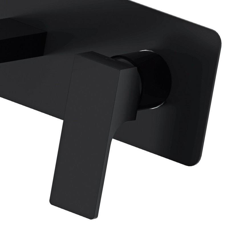 Miscelatore ad incasso per lavabo nero opaco serie Absolute Remer AU15NO