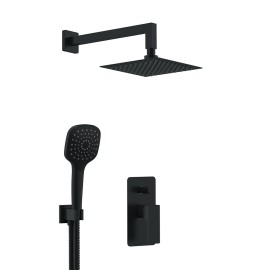 Set doccia completo a incasso nero opaco - serie Absolute Remer AU09S028CPUFSXNO