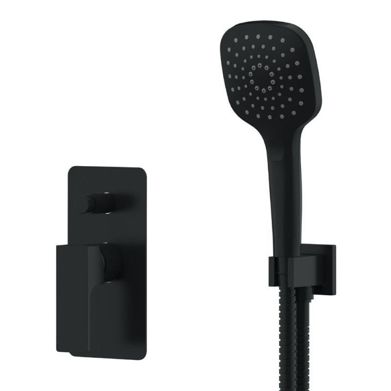 Set doccia completo a incasso nero opaco - serie Absolute Remer AU09S028CPUFSXNO