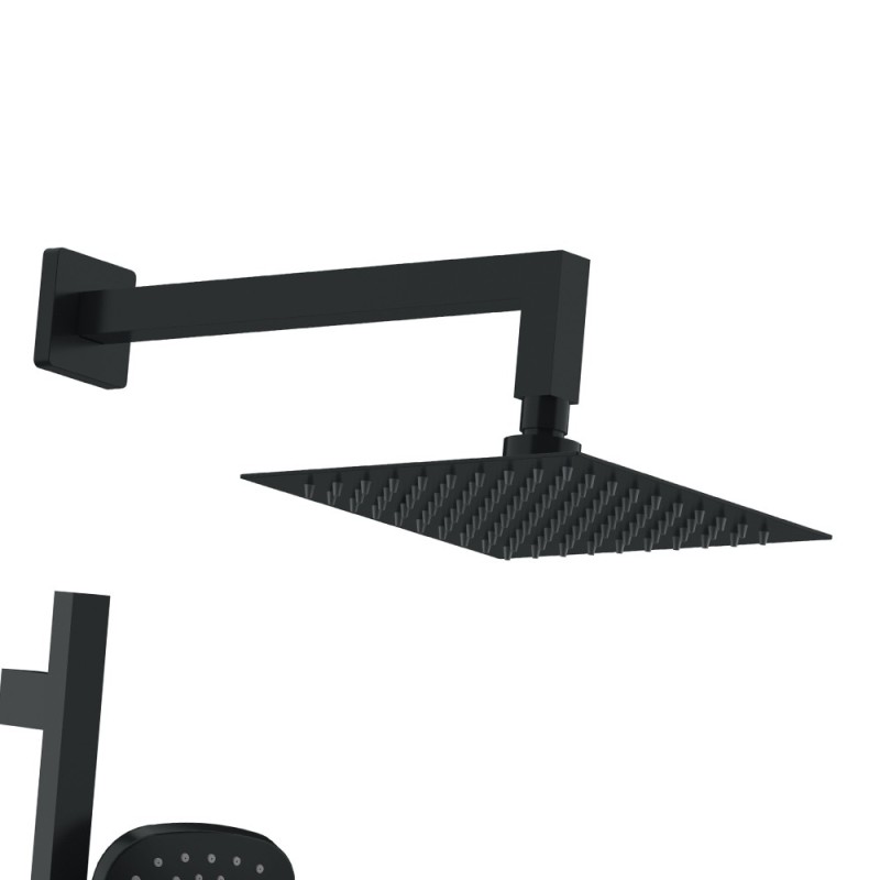 Set doccia completo a incasso con saliscendi nero opaco - serie Absolute Remer AU09S018CPUFSXNO