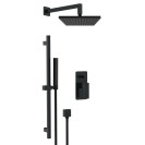 Set doccia quadro completo a incasso con saliscendi nero opaco - serie Absolute Remer AU09S01OXNO