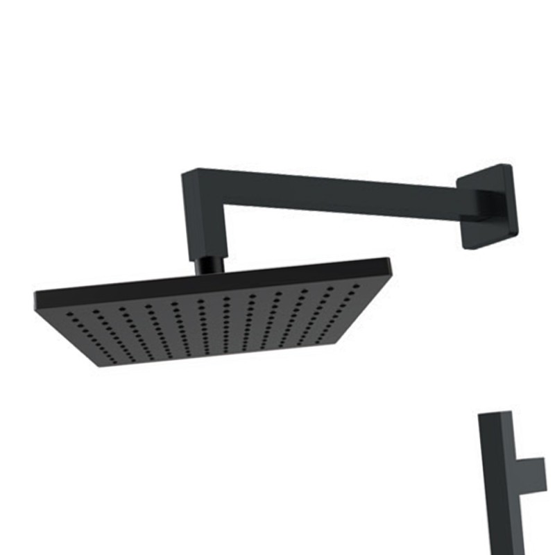 Set doccia quadro completo a incasso con saliscendi nero opaco - serie Absolute Remer AU09S01OXNO