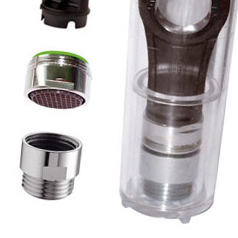 Set risparmio idrico totale composto da raccordo doccia, aeratore lavabo e bidet chiave di montaggio RR 83SETL6
