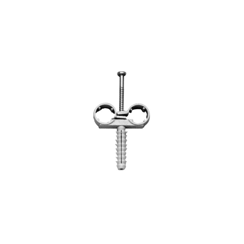 Collare doppio fermatubo con tassello mm 14 RR 62214