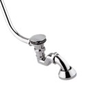 Colonna di scarico con tubo in rame e piletta click-clack, tutta cromata RR 96LICC