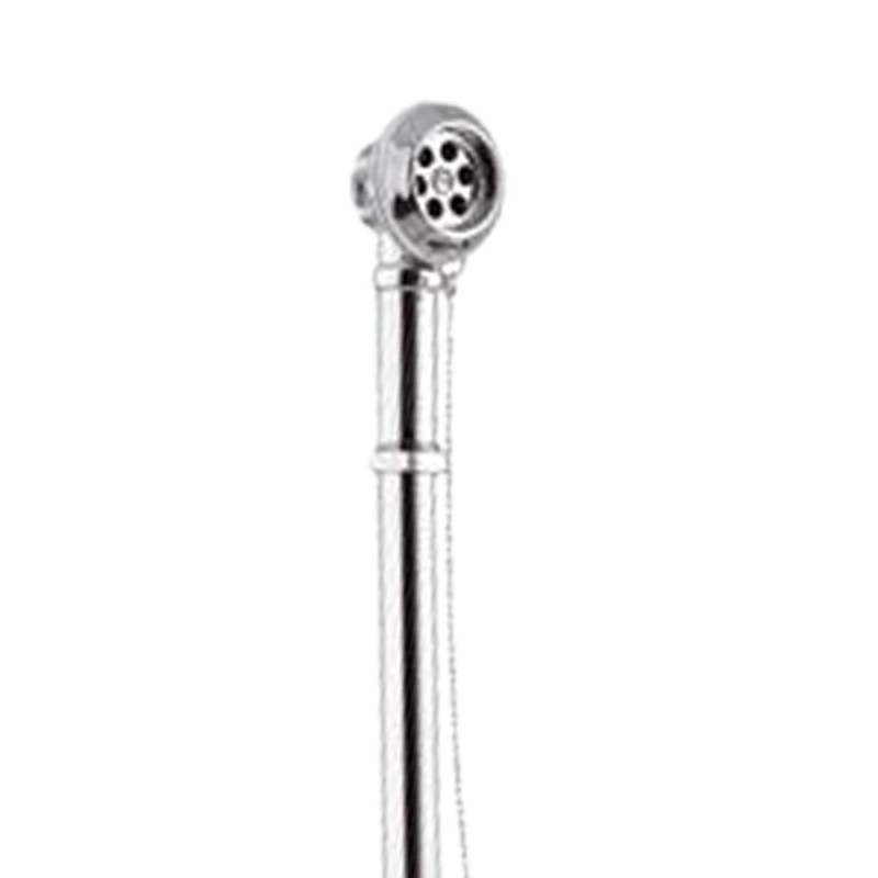 Colonna di scarico con sifone per vasca con tubo in rame cromato, tutta cromata RR 96LIT