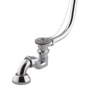 Colonna di scarico con sifone per vasca con tubo in rame cromato, tutta cromata RR 96LIT