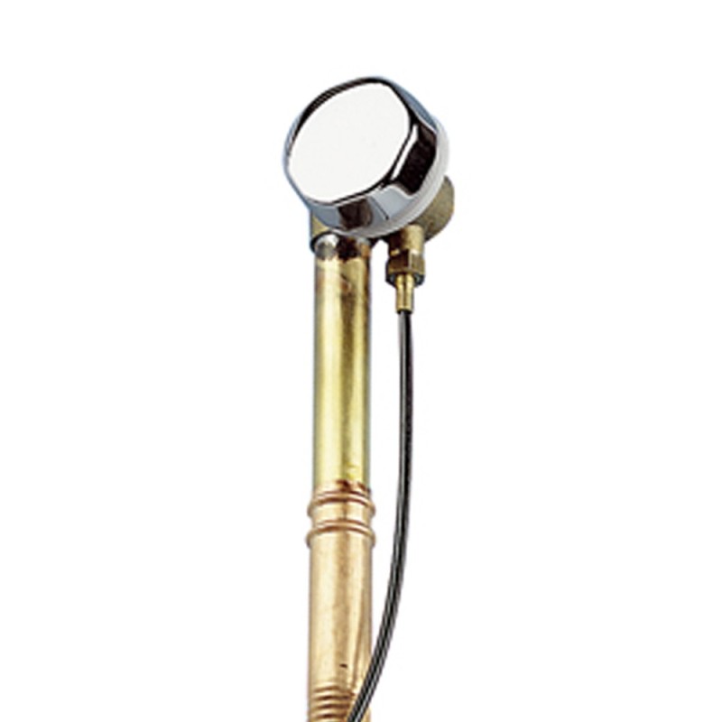 Colonna di scarico automatico con filo esterno e tubo in rame cm 70, per vasca ad angolo Remer 96VA