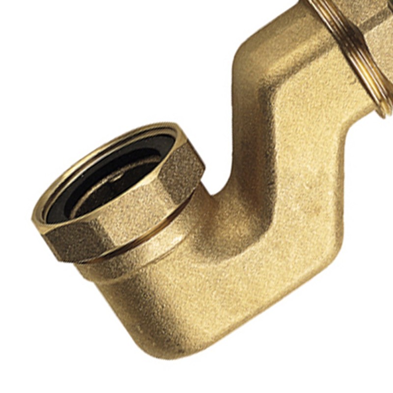 Sifone pesante in ottone fuso con dado 1 1/2 per colonna vasca RR 98112
