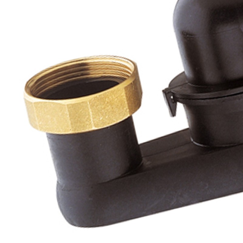 Sifone in plastica regolabilecon dado ottone 1 1/4, 1 1/2 per colonna, con scarico ad innesto diam. 40, diam. 50 RR 98P112