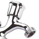 Rubinetto due maniglie attacco lavatrice 1/2x3/4x3/4 RR 2501234