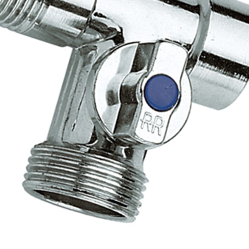 Rubinetto a sfera a tre vie sottolavabo per attacco lavatrice RR 260