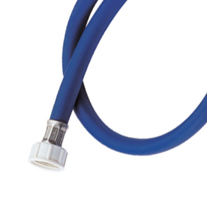 Tubo di carico per lavatrice, colore blu con curvetta 150 cm RR 291150BL