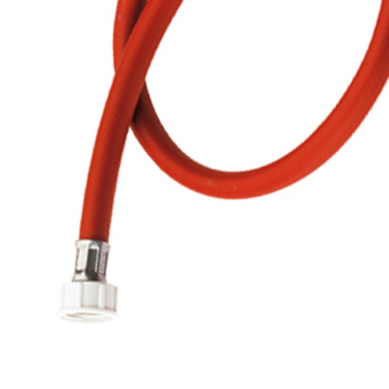 Tubo di carico per lavatrice, colore rosso con curvetta 250 cm RR 291250RS