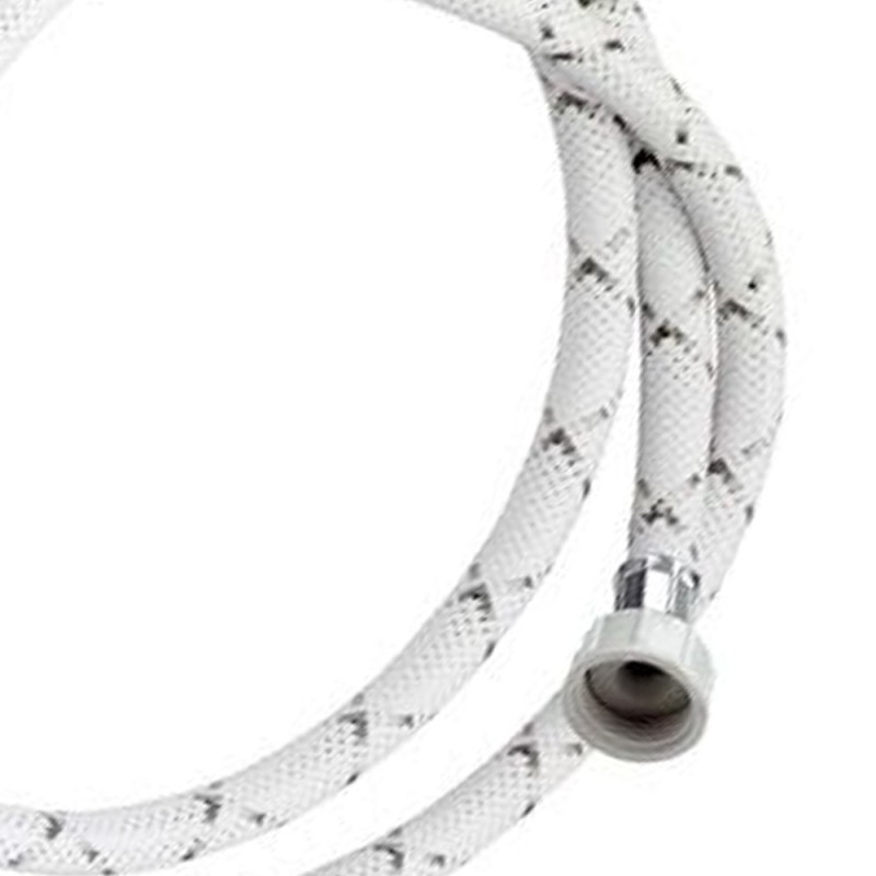 Tubo di carico con treccia in nylon bianco con banda grigia 200 cm RR 295200