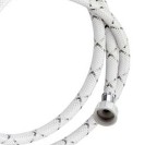 Tubo di carico con treccia in nylon bianco con banda grigia 200 cm RR 295200