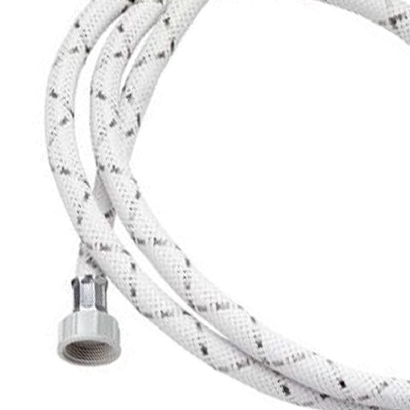 Tubo di carico con treccia in nylon bianco con banda grigia 200 cm RR 295200