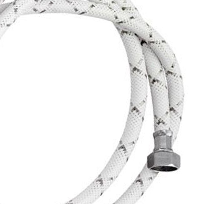 Tubo di carico con banda grigia e dadi in ottone nichelato 200 cm RR 295OT200