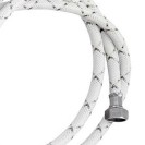 Tubo di carico con banda grigia e dadi in ottone nichelato 200 cm RR 295OT200