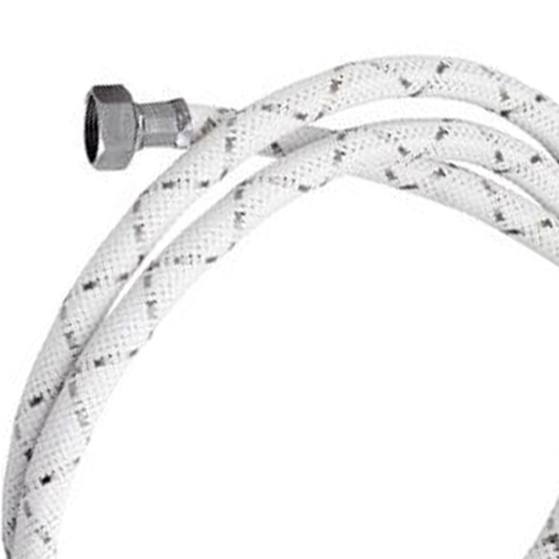 Tubo di carico con banda grigia e dadi in ottone nichelato 200 cm RR 295OT200