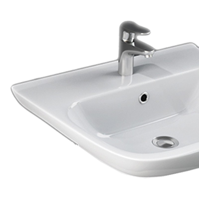 Lavabo da 65 cm in ceramica - serie River Idrobric SCACER0554LA