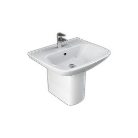 Lavabo da 65 cm con semicolonna in ceramica - serie River Idrobric SCACER0554LA-SCACER0556SC