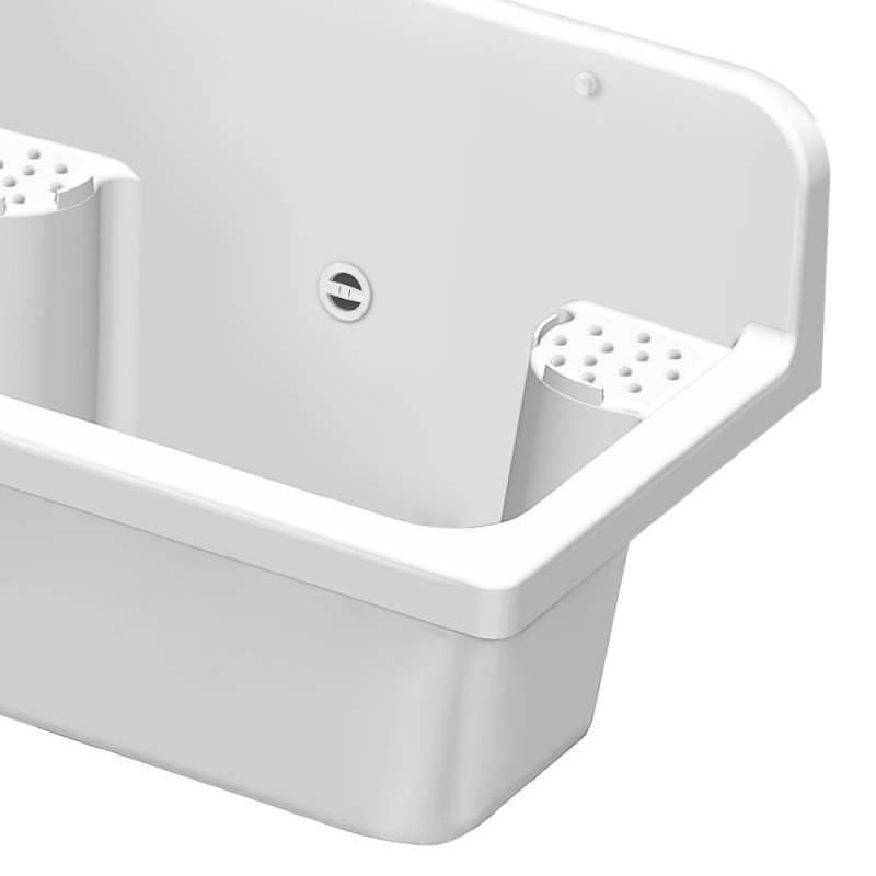 Lavatoio bianco da esterno 56X37 cm da 16 litri Idrobric SCACER0739PI