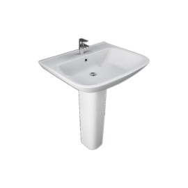 Lavabo da 65 cm con colonna in ceramica - serie River Idrobric SCACER0554LA-SCACER0555CO