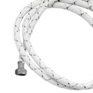 Tubo di carico con treccia in nylon bianco e dadi 100 cm RR 296OT100