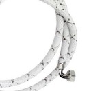 Tubo di carico con treccia in nylon bianco e dadi 150 cm RR 296OT150