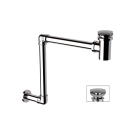 Sifone salvaspazio con piletta click-clack a s cromo RR 984S