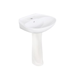 Lavabo da 45 cm con colonna in ceramica - Serie Lake Idrobric SFUCER0611LA-SFUCER0612CL