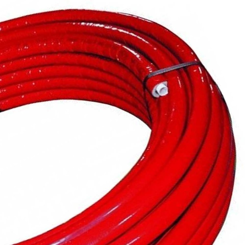 Rotolo mt. 50 tubo multistrato dm.20 rivestito rosso Idrobric SFURMT002750