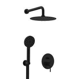 Set doccia tondo completo a incasso nero opaco - Serie Winner Remer W09S02L8MPUFMXNO