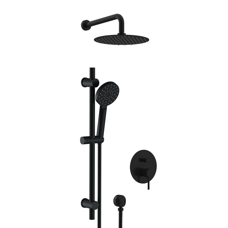 Set doccia completo a incasso con saliscendi nero opaco - Serie Winner Remer W09S01LG8MPUFMXNO