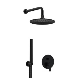 Set doccia minimal completo a incasso nero opaco - Serie Winner Remer W09S02LOXNO