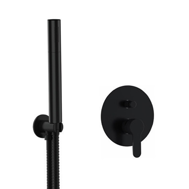 Set doccia minimal completo a incasso nero opaco - Serie Winner Remer W09S02LOXNO