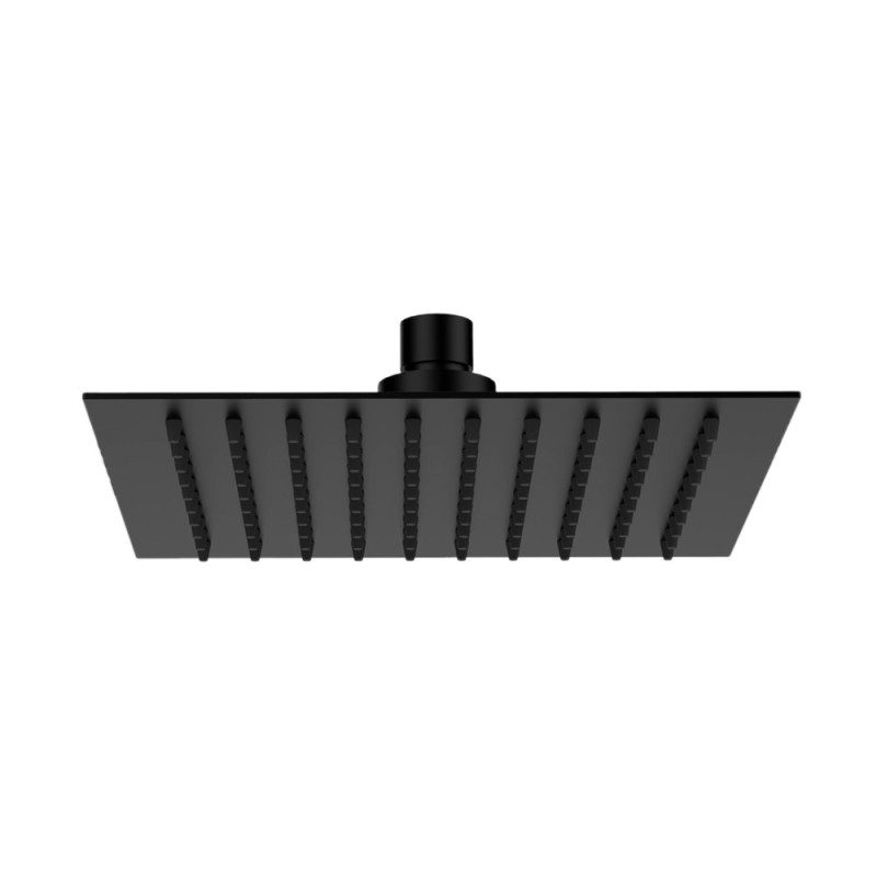 Soffione doccia quadrato ultrapiatto nero opaco in acciaio inox Remer 357UFSXNO