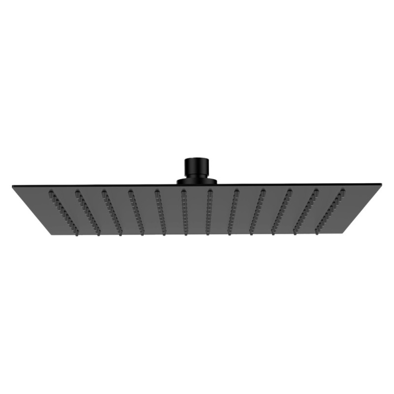 Soffione doccia quadrato ultrapiatto nero opaco in acciaio inox Remer 357UFSXNO