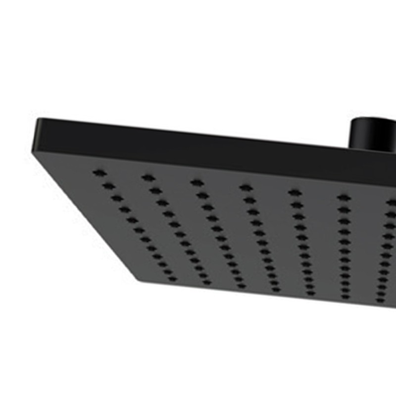 Soffione doccia quadrato 144 getti nero opaco in ottone Remer 359SSXNO