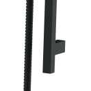Saliscendi quadro con doccetta e flessibile nero opaco Remer 317S317SSNO